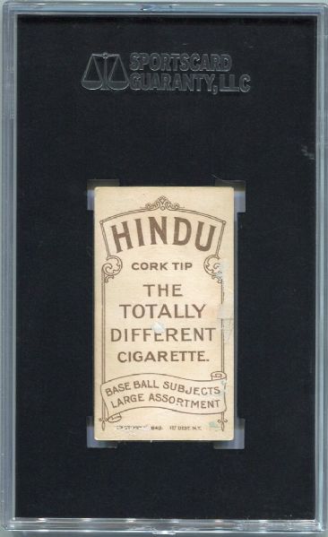 T206 Joe Lake, New York Brown Hindu SGC 10
