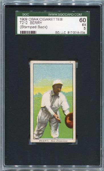 T212-1 1909 Obak Berry San Francisco SGC 60 Highest Graded