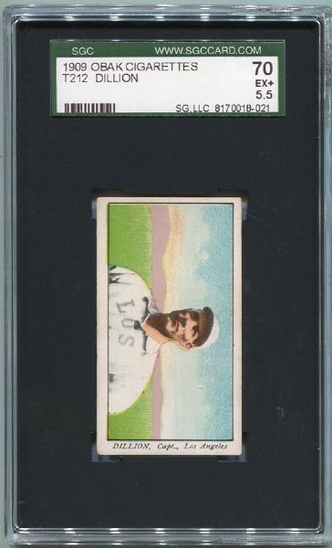 T212-1 1909 Obak Dillion Los Angeles SGC 70 Highest Graded!
