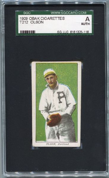 T212-1 1909 Obak Olson Portland SGC AUT