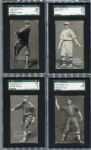 E137 1914 Zeenut Partial Set of 27 Different With 16 SGC Graded