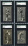 E137 1914 Zeenut Partial Set of 27 Different With 16 SGC Graded