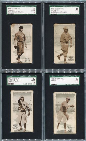 E137 1920 Zeenut Lot of 12 Different Mostly SGC Graded