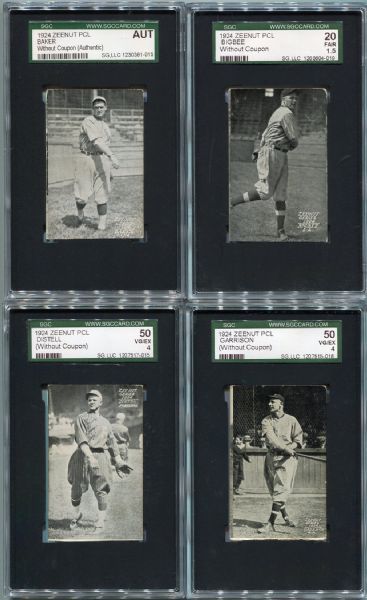 E137 1924 Zeenut Lot of 41 Different 25 SGC Graded