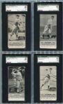 E137 1933-36 Zeenut Lot of Six SGC Graded All with Coupons