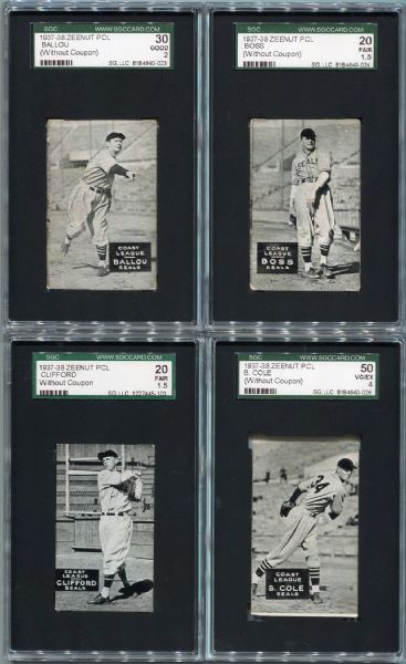 E137 1937-38 Zeenuts Lot of 23 Different All SGC Graded