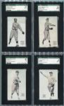 E137 1916 Zeenut Partial Set of 39 Different All SGC Graded