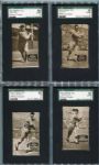 E137 1933 Zeenut Sepia Complete Set of 48 All SGC Graded Several With Coupons
