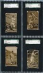 E137 1933 Zeenut Sepia Complete Set of 48 All SGC Graded Several With Coupons