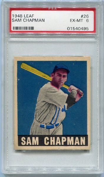 1948 Leaf #26 Sam Chapman PSA 6