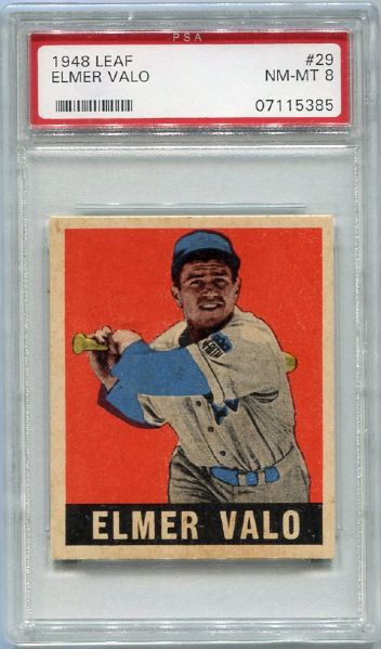 1948 Leaf #29 Elmer Valo PSA 8