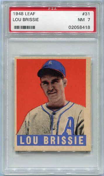 1948 Leaf #31 Lou Brissie PSA 7