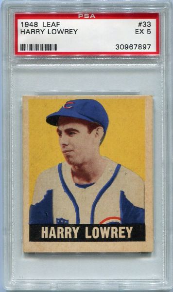 1948 Leaf #33 Harry Lowrey SP PSA 5