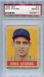 1948 Leaf #43 Eddie Stevens SP PSA 2