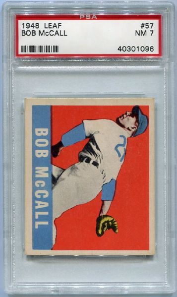 1948 Leaf #57 Bob McCall PSA 7