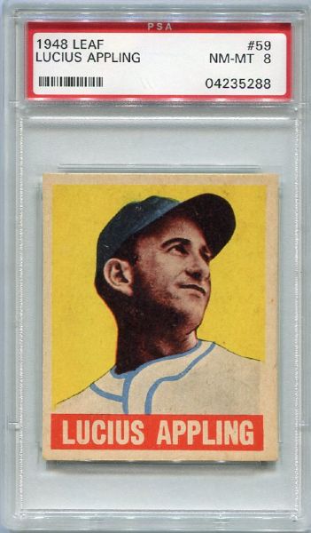 1948 Leaf #59 Luke Appling PSA 8