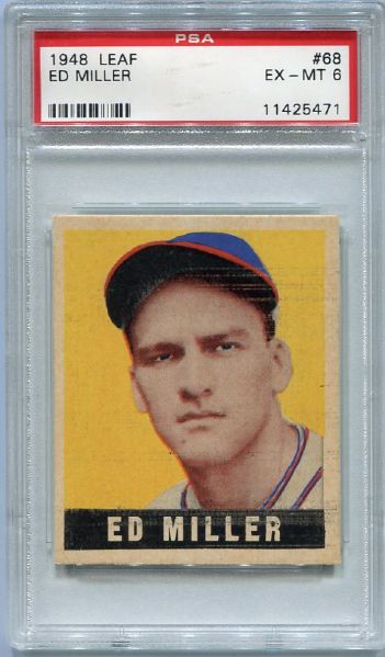 1948 Leaf #68 Ed Miller SP PSA 6