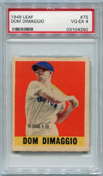 1948 Leaf #75 Dom DiMaggio SP PSA 4