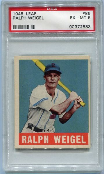 1948 Leaf #86 Ralph Weigel PSA 6