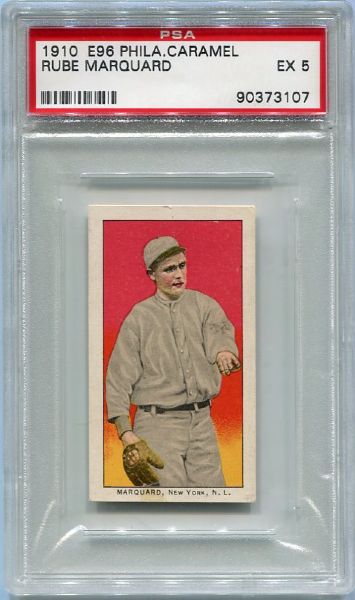 E96 Rube Marquard PSA 5 One of Two, Only One Graded Higher