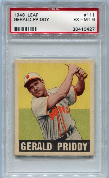 1948 Leaf #111 Gerald Priddy PSA 6