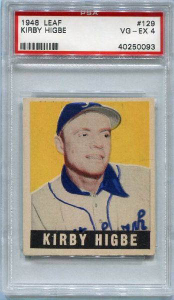 1948 Leaf #129 Kirby Higbe SP PSA 4