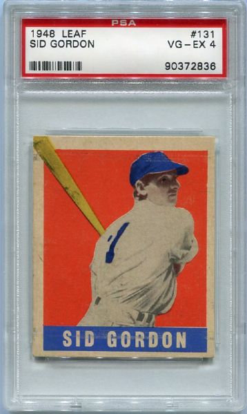 1948 Leaf #131 Sid Gordon SP PSA 4
