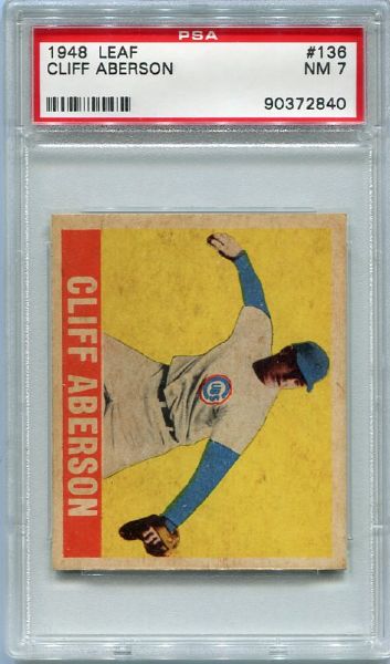 1948 Leaf #136 Cliff Aberson PSA 7