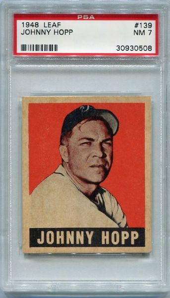 1948 Leaf #139 Johnny Hopp PSA 7