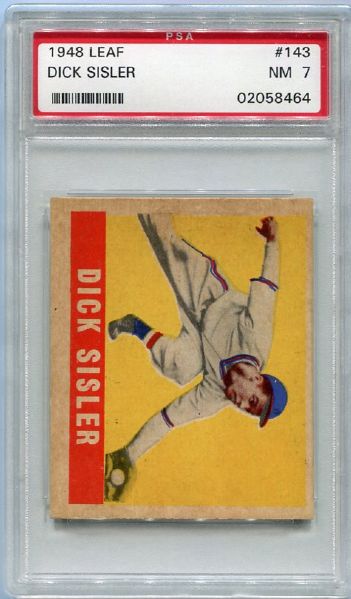 1948 Leaf #143 Dick Sisler SP PSA 7