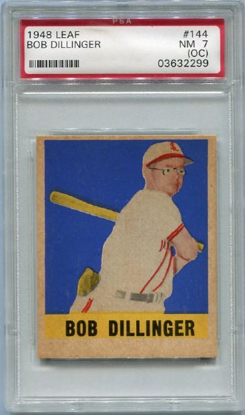 1948 Leaf #144 Bob Dillinger SP PSA 7 OC