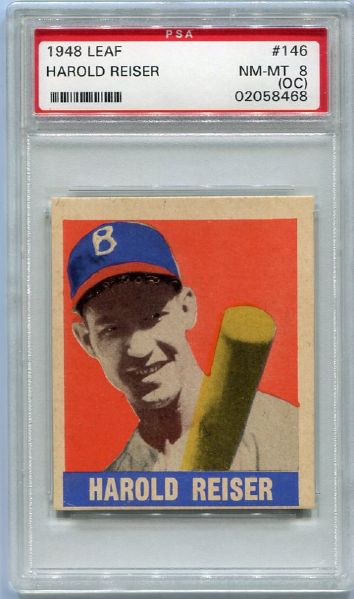 1948 Leaf #146 Harold Reiser SP PSA 8 OC