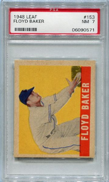 1948 Leaf #153 Floyd Baker SP PSA 7