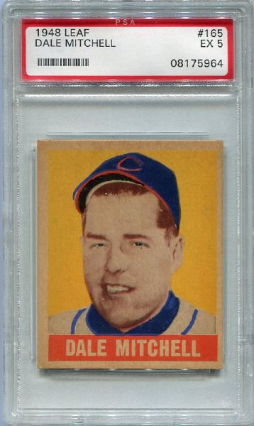 1948 Leaf #165 Dale Mitchell SP PSA 5