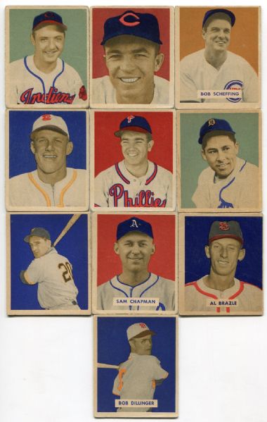 1949 Bowman Baseball Lot of 10 Different