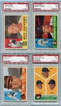 1960 Topps Baseball Lot of 6 Different All PSA Graded 7's