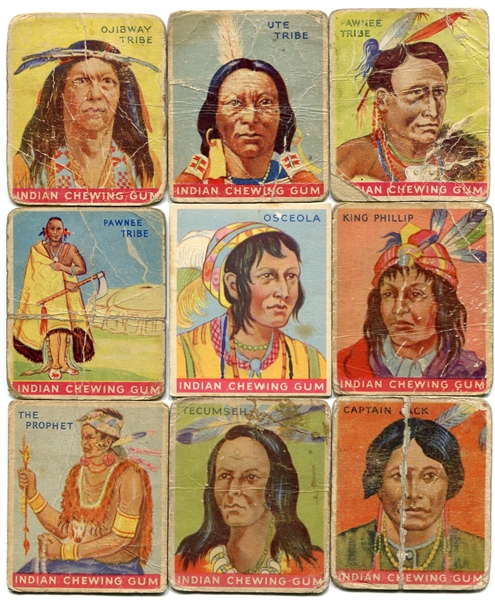 R73 Indian Gum Lot of 34 Different Including Scarcer 