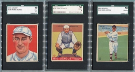 1933 Goudey Gum Lot of 15 Different All SGC 40-50