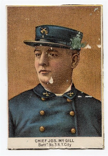 N288 Buchner Police and Fire Chief Jos. McGill Linen Backed Poster Cut out