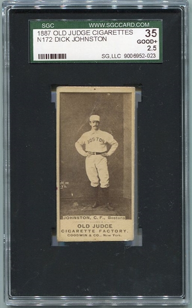 N172 Old Judge Cigarettes Dick Johnston Boston SGC 35