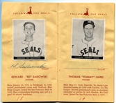 1957 San Francisco Seals Stamp Album-Complete with 13 Autographs