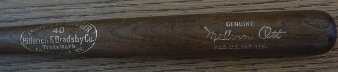 Mel Ott #40 Hillerich & Bradsby Louisville Slugger Mini Bat