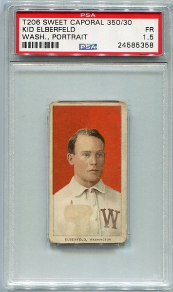 T206 Elberfeld Washington PSA 1.5