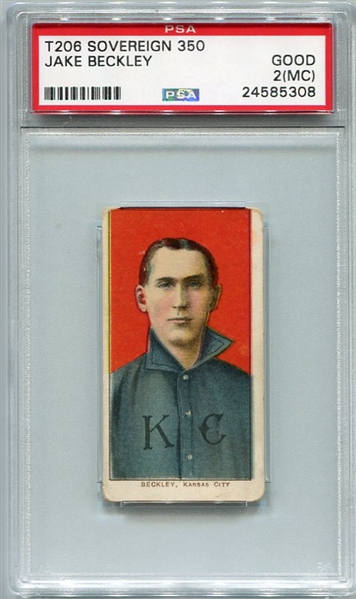 T206 Jake Beckley Sovereign 350 PSA 2MC