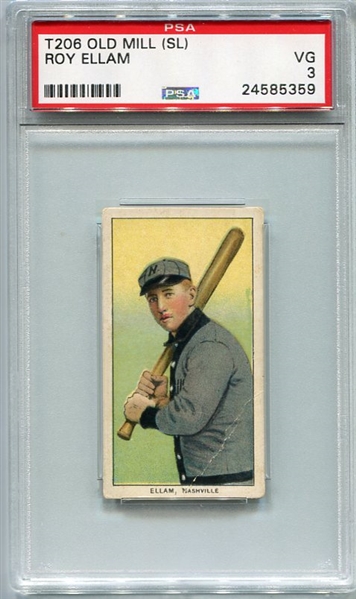 T206 Roy Ellam Nashville SLer PSA 3