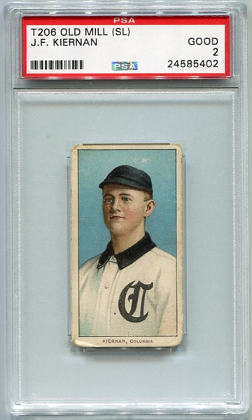 T206 J.F. Kiernan Columbia SLer PSA 2