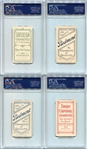 T206 Lot of 4 Different PSA 3.5 & PSA 4MK