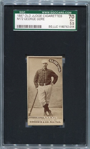 N172 Old Judge Cigarettes George Gore New York SGC 70