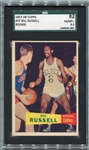 1957-58 Topps Basketball #77 Bill Russell Rookie Card SGC 82 