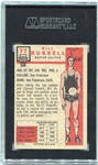 1957-58 Topps Basketball #77 Bill Russell Rookie Card SGC 82 